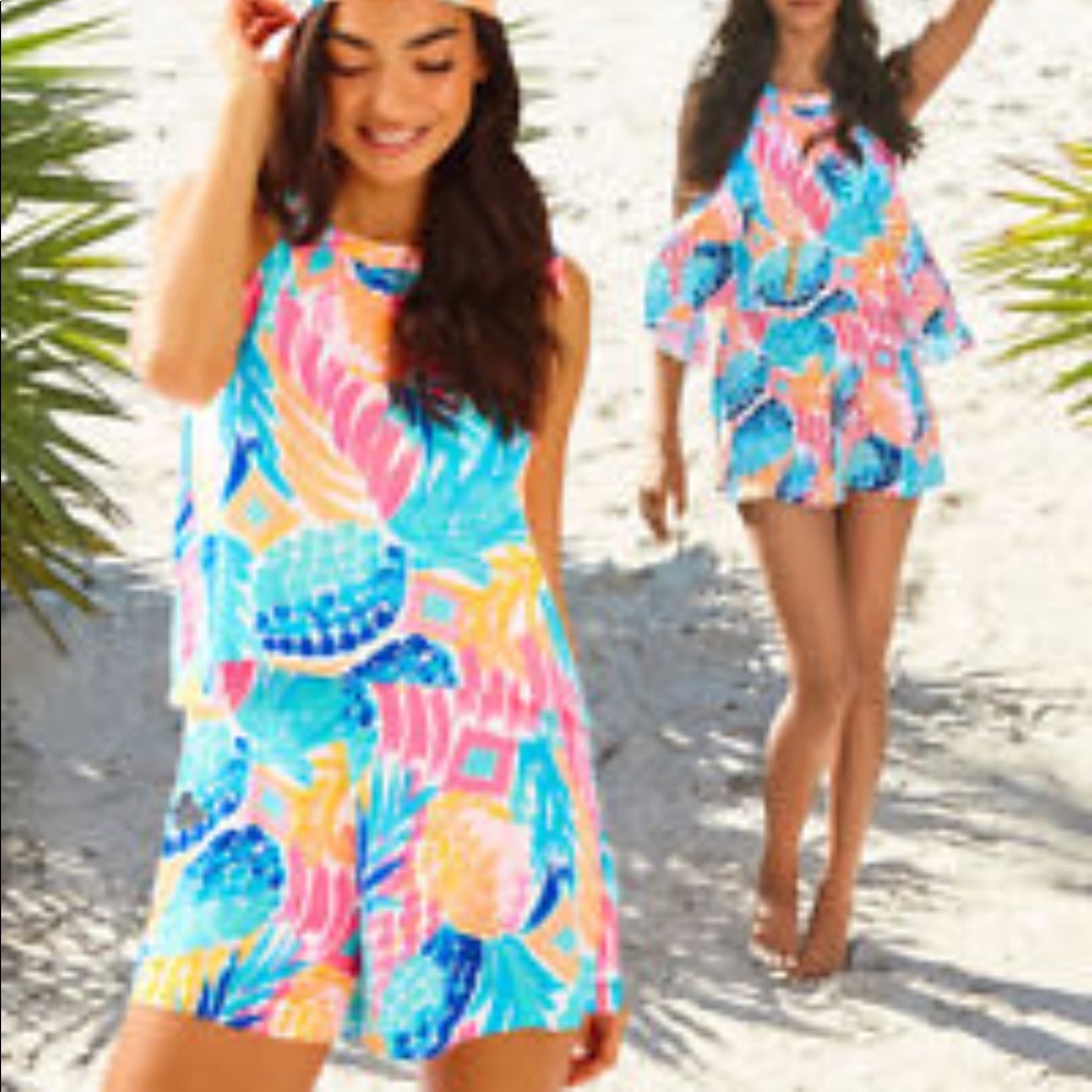Lilly Pulitzer Pineapple print romper